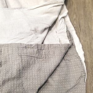 Gray Reversible Twin Duvet Cover
